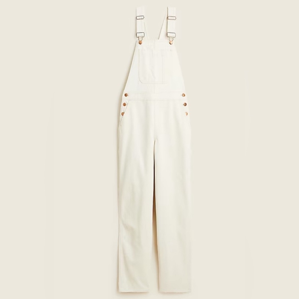 J.Crew women’s slouchy boyfriend overalls size in Ecru XS